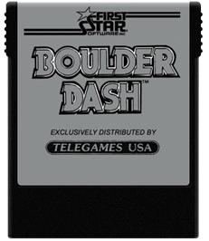 Cartridge artwork for Boulder Dash on the Coleco Vision.