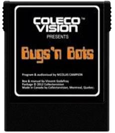 Cartridge artwork for Bugs'n Bots on the Coleco Vision.