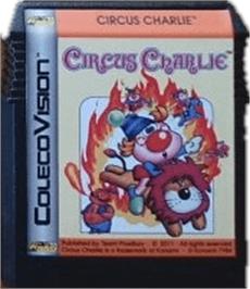 Cartridge artwork for Circus Charlie on the Coleco Vision.