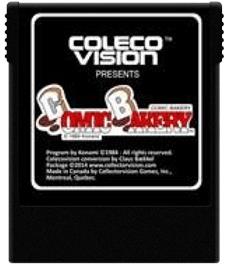Cartridge artwork for Comic Bakery on the Coleco Vision.
