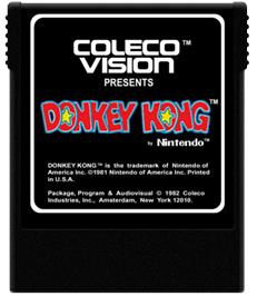 Cartridge artwork for Donkey Kong on the Coleco Vision.