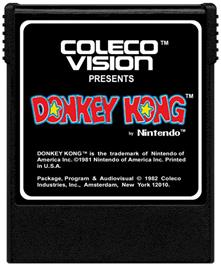 Cartridge artwork for Donkey Kong on the Coleco Vision.