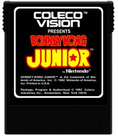 Cartridge artwork for Donkey Kong Junior on the Coleco Vision.