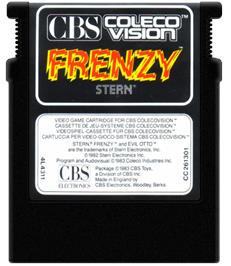 Cartridge artwork for Frenzy on the Coleco Vision.