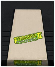 Cartridge artwork for Frogger 2 - Threeedeep! on the Coleco Vision.