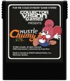 Cartridge artwork for Hustle Chumy on the Coleco Vision.