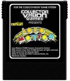 Cartridge artwork for Loco-Motion on the Coleco Vision.