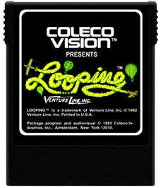 Cartridge artwork for Looping on the Coleco Vision.