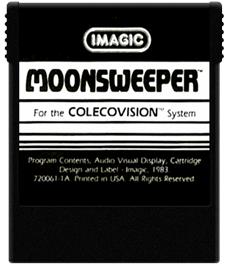 Cartridge artwork for Moonsweeper on the Coleco Vision.