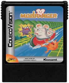 Cartridge artwork for Mopiranger on the Coleco Vision.