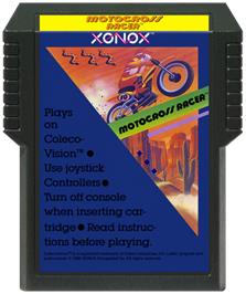 Cartridge artwork for Motocross Racer on the Coleco Vision.