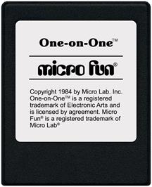 Cartridge artwork for One-on-One on the Coleco Vision.