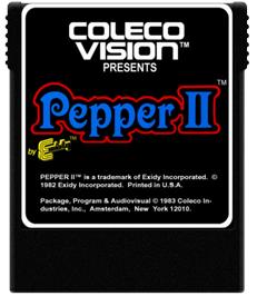 Cartridge artwork for Pepper 2 on the Coleco Vision.
