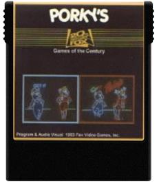 Cartridge artwork for Porky's on the Coleco Vision.