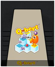 Cartridge artwork for Q-bert on the Coleco Vision.