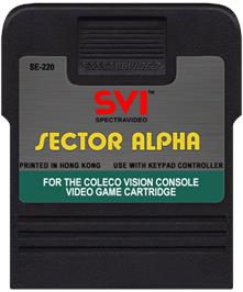 Cartridge artwork for Sector Alpha on the Coleco Vision.