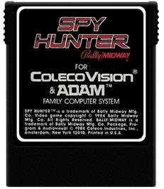 Cartridge artwork for Spy Hunter on the Coleco Vision.