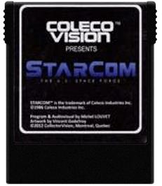 Cartridge artwork for Starcom on the Coleco Vision.