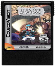 Cartridge artwork for Stone Of Wisdom on the Coleco Vision.
