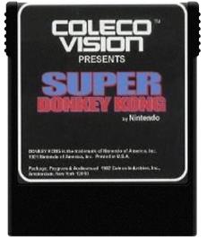 Cartridge artwork for Super Dk! on the Coleco Vision.