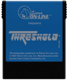 Cartridge artwork for Threshold on the Coleco Vision.