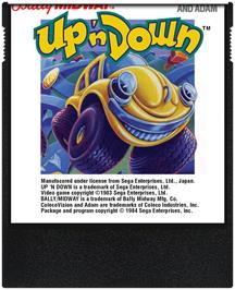 Cartridge artwork for Up 'n Down on the Coleco Vision.