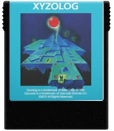 Cartridge artwork for Xyzolog on the Coleco Vision.