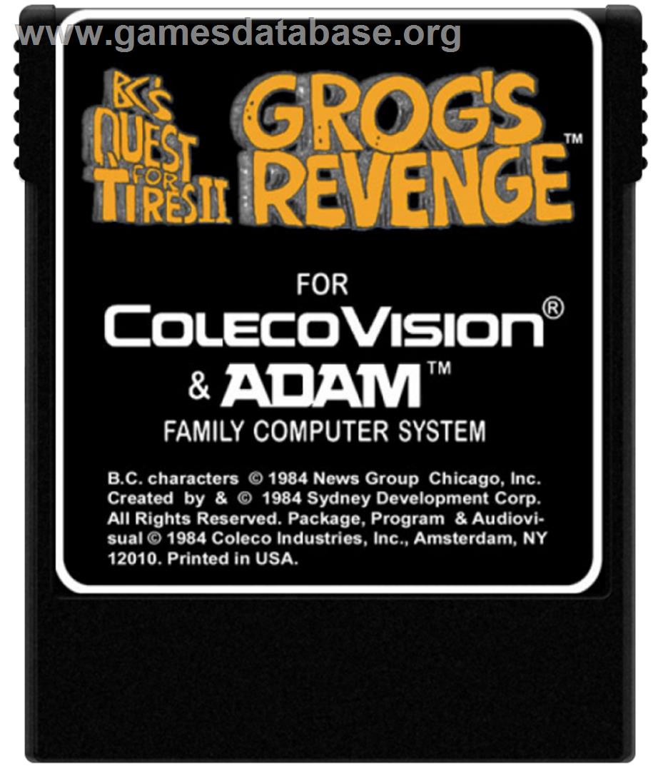 BC's Quest for Tires 2: Grog's Revenge - Coleco Vision - Artwork - Cartridge