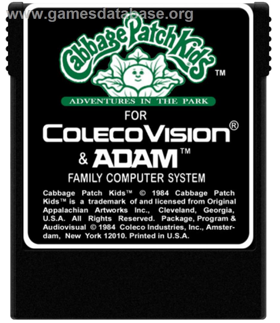 Cabbage Patch Kids Adventures in the Park - Coleco Vision - Artwork - Cartridge