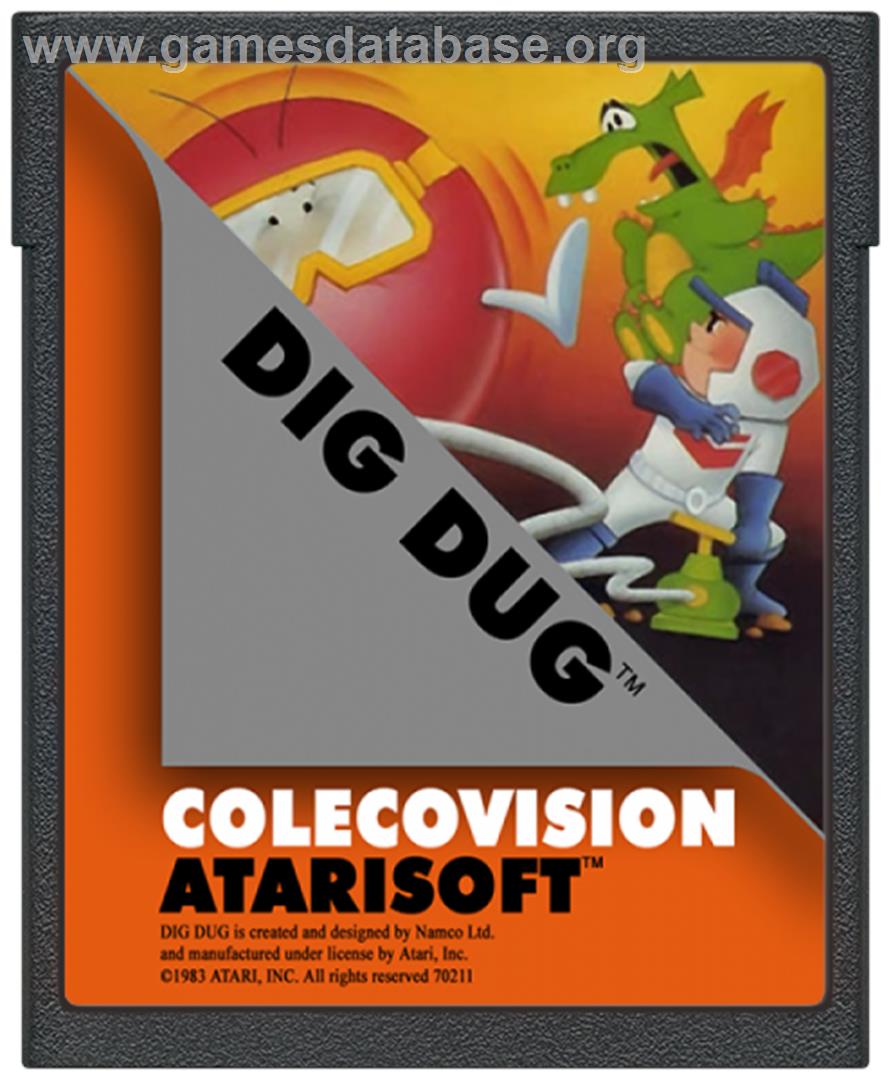 Dig Dug - Coleco Vision - Artwork - Cartridge
