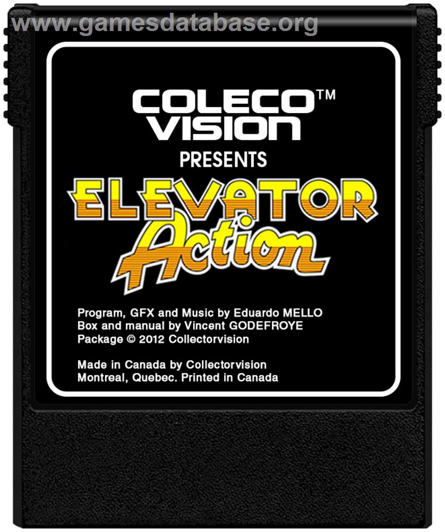 Elevator Action - Coleco Vision - Artwork - Cartridge