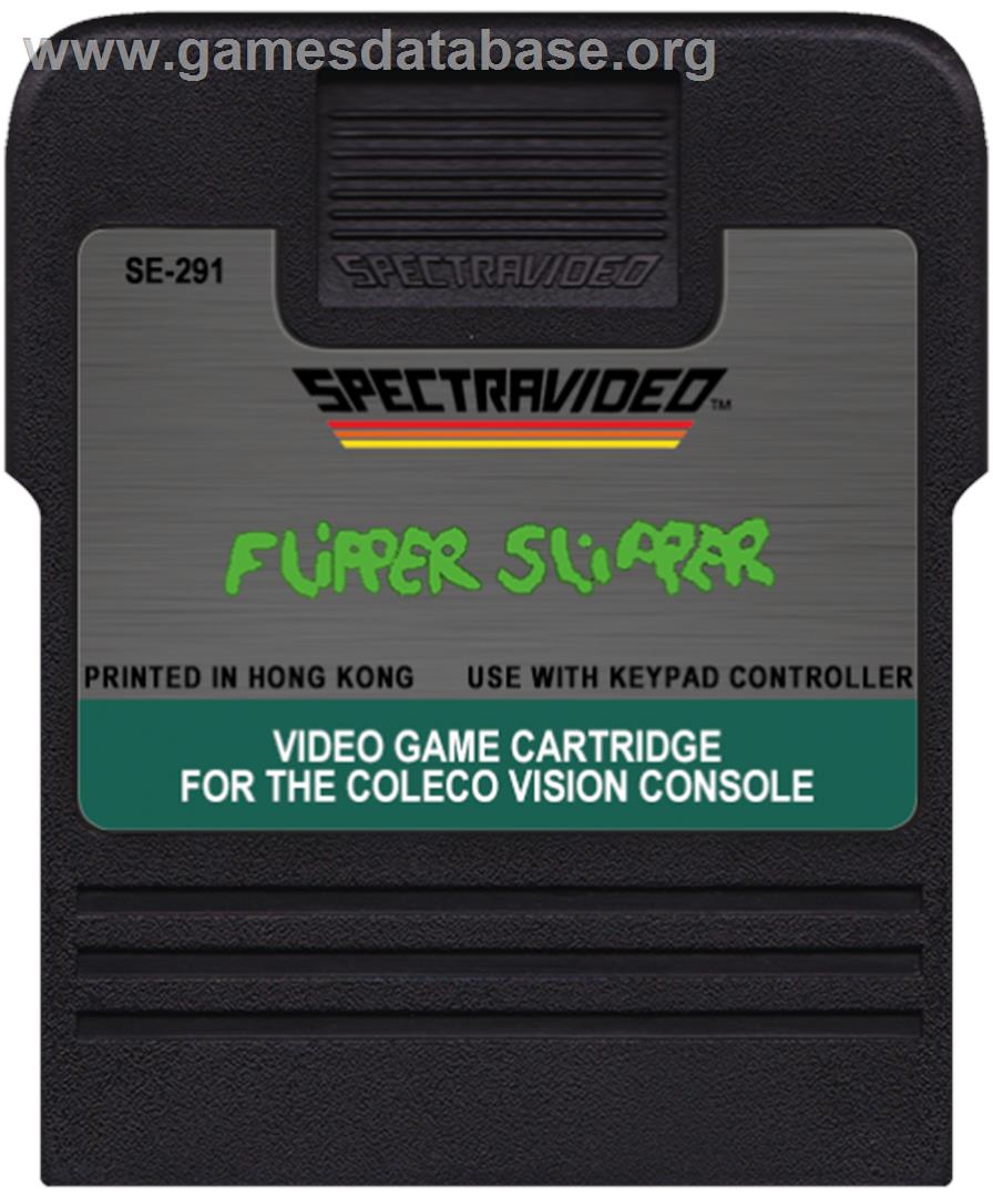 Flipper Slipper - Coleco Vision - Artwork - Cartridge