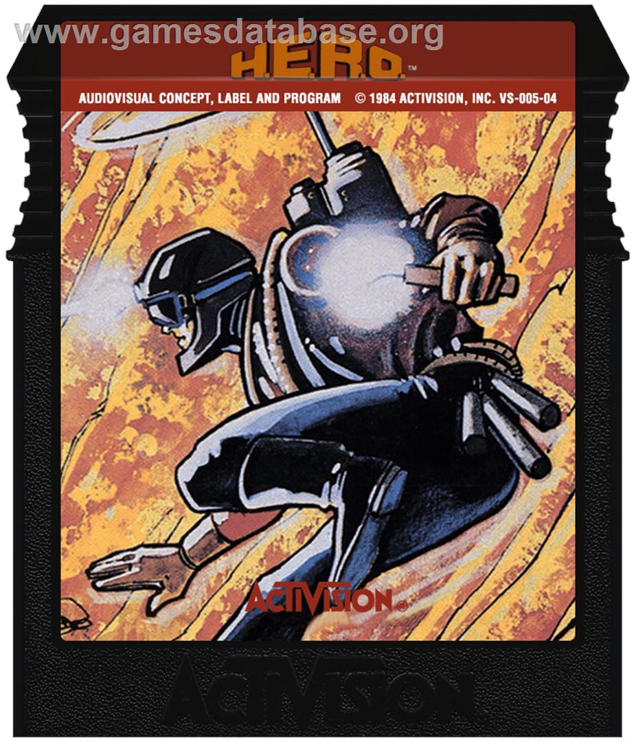H.E.R.O. - Helicopter Emergency Rescue Operation - Coleco Vision - Artwork - Cartridge