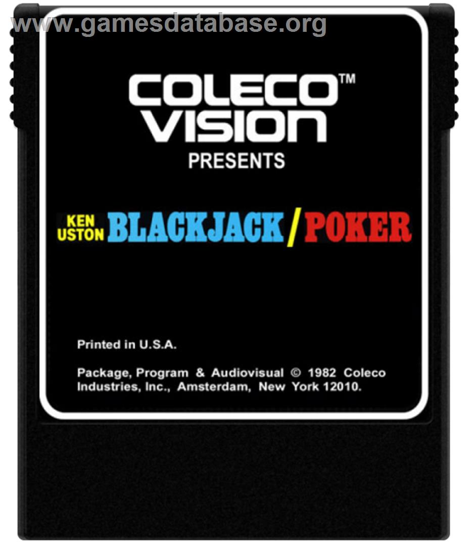 Ken Uston Blackjack/poker - Coleco Vision - Artwork - Cartridge