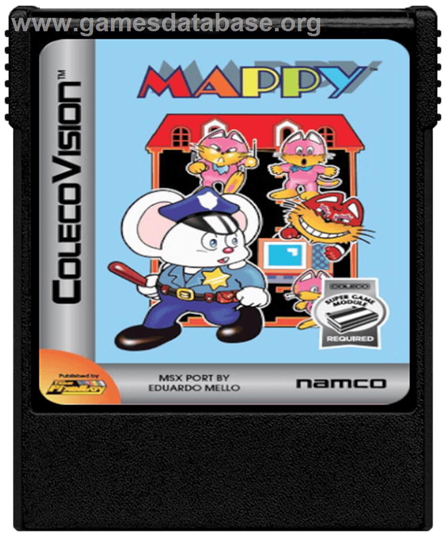 Mappy - Coleco Vision - Artwork - Cartridge
