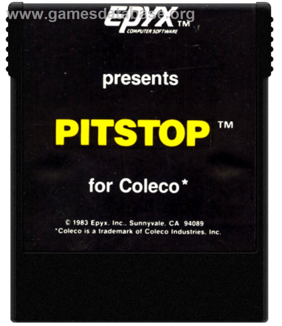 Pitstop - Coleco Vision - Artwork - Cartridge