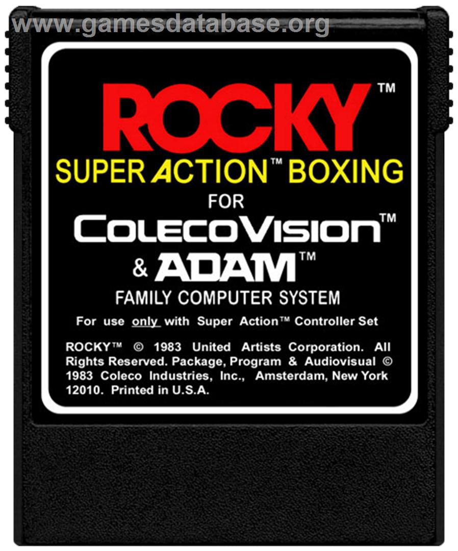 Rocky Super Action Boxing - Coleco Vision - Artwork - Cartridge