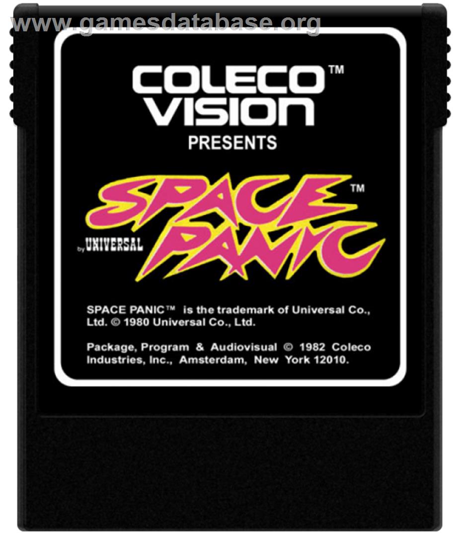 Space Panic - Coleco Vision - Artwork - Cartridge
