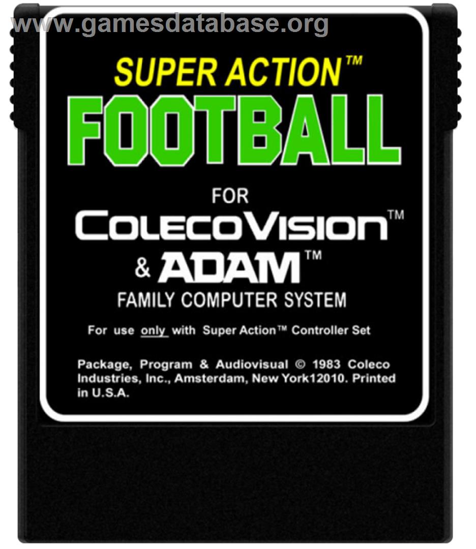Super Action Football - Coleco Vision - Artwork - Cartridge