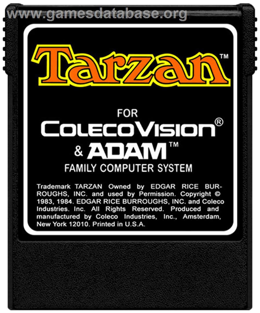 Tarzan: From Out Of The Jungle... - Coleco Vision - Artwork - Cartridge