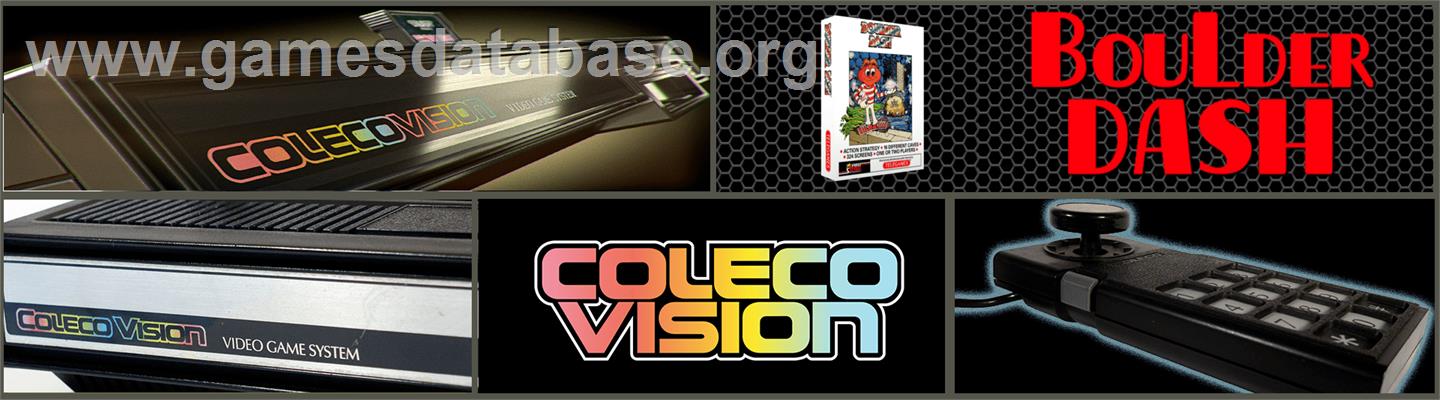 Boulder Dash - Coleco Vision - Artwork - Marquee