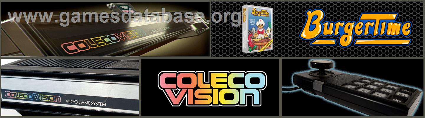 Burgertime - Coleco Vision - Artwork - Marquee