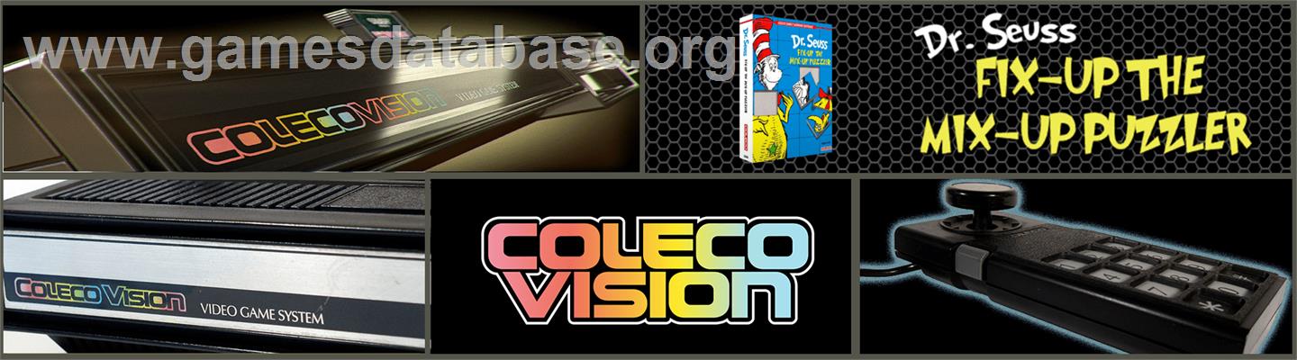 Dr. Seuss's Fix-Up the Mix-Up Puzzler - Coleco Vision - Artwork - Marquee
