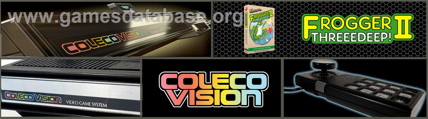 Frogger 2: Three Deep - Coleco Vision - Artwork - Marquee