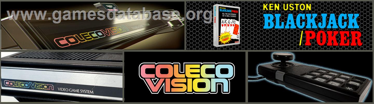 Ken Uston Blackjack/poker - Coleco Vision - Artwork - Marquee