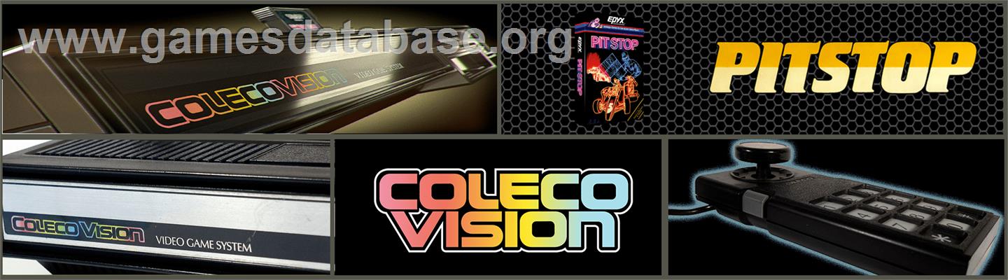 Pitstop - Coleco Vision - Artwork - Marquee