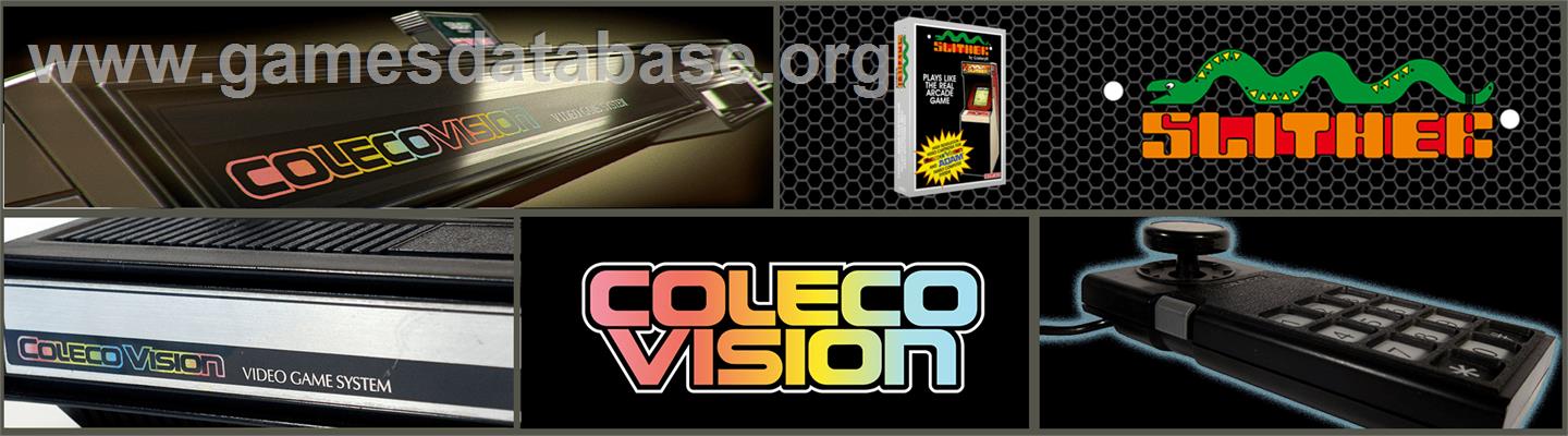 Slither - Coleco Vision - Artwork - Marquee