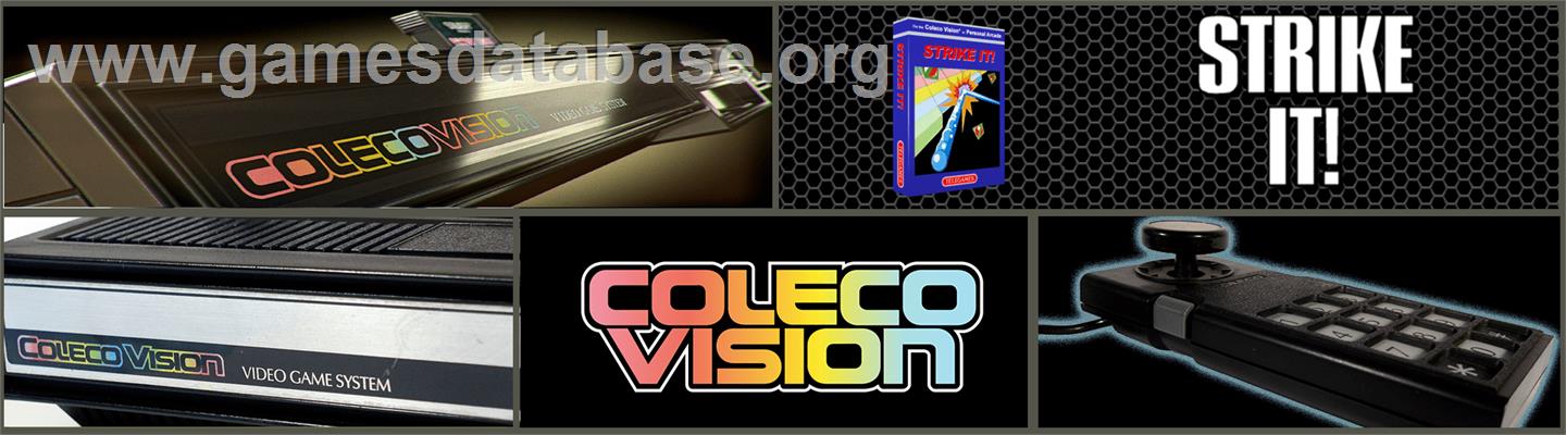 Strike It - Coleco Vision - Artwork - Marquee