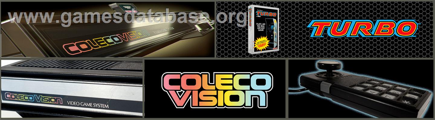 Turbo - Coleco Vision - Artwork - Marquee