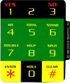 Overlay for Ken Uston Blackjack/poker on the Coleco Vision.